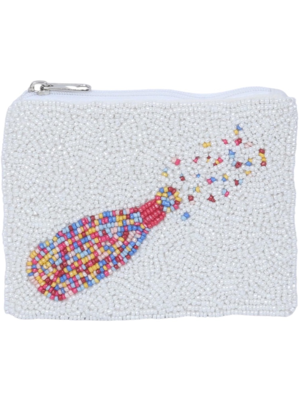 Beaded Champagne Bottle Coin Pouch - NWT